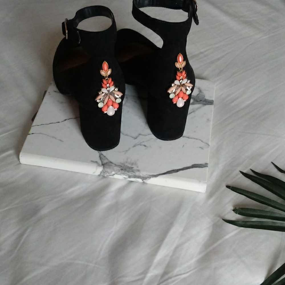 Black Embellished heels